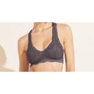 Eberjey NWT Colette Lace Racerback Bralette Pebble Mesh Size Small